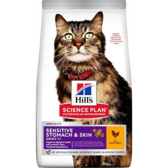 Hill's Sensitive Stomach&Skin for Adult Cats with Chicken 1.5kg