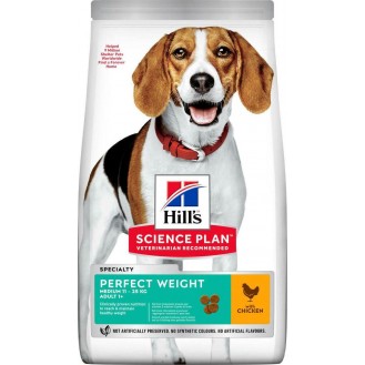 Hill's Science Plan Adult Perfect Weight Medium Adult Dog Dry Food with Chicken 2kg