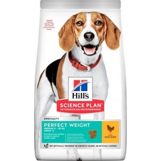 Hill's Science Plan Adult Perfect Weight Medium Adult dog Food with Chicken 12kg