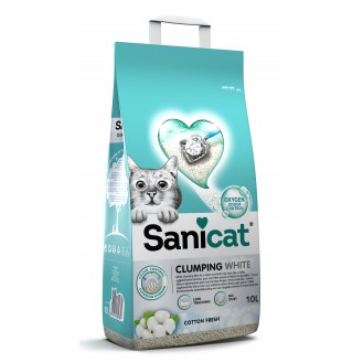 Sanicat Clumping White Cotton Fresh 10L