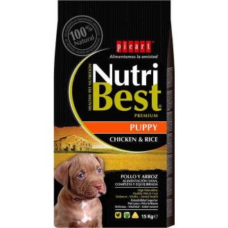 Picart NutriBest Premium Puppy 15kg Dry Food for Medium & Large Breed Puppies with Rice and Chicken
