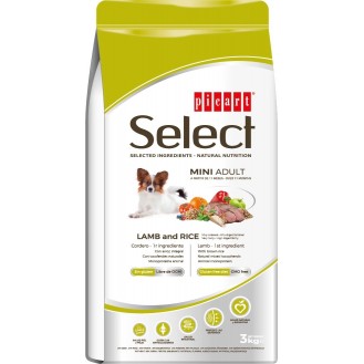 Picart Select Mini Adult 3kg Dry Food for Adult Dogs of Small Breeds Gluten Free with Lamb / Rice