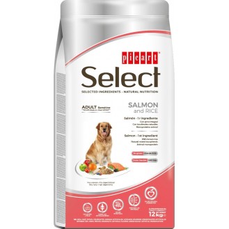 Picart Select Adult Sensitive 12kg Dry Food for Adult Dogs with Rice / Salmon