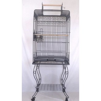 Parrot Cage A80 with stand Black